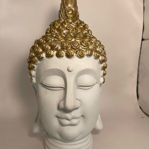 Buddha Shiva Head gold and white